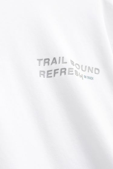 Bărbați - Tricou - relaxed fit - alb / gri