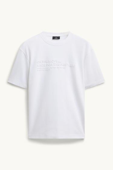 Uomo - T-shirt - relaxed fit - bianco