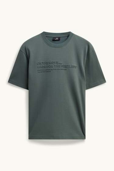 Uomo - T-shirt - relaxed fit - verde scuro