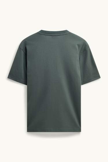 Uomo - T-shirt - relaxed fit - verde scuro