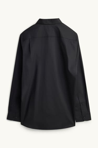 Uomo - Camicia - regular fit - collo all'italiana - nero