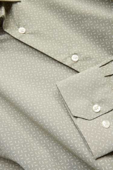 Men - Shirt - regular fit - button-down collar - patterned - khaki