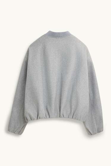 Femmes - Blouson aviateur - gris clair chiné