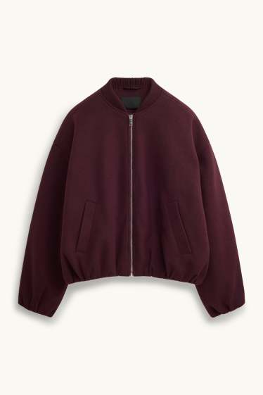Femmes - Blouson aviateur - bordeaux