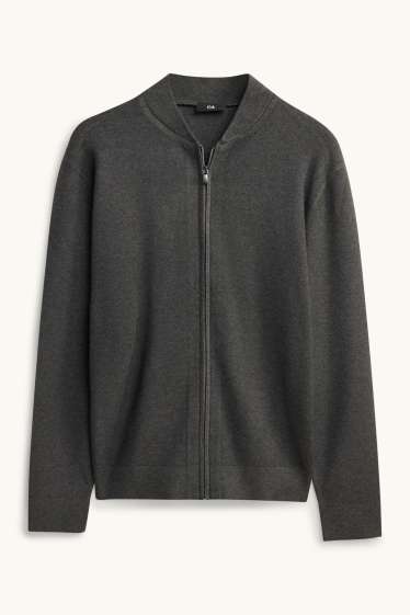 Uomo - Cardigan - grigio scuro