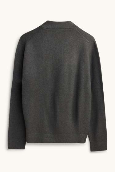 Uomo - Cardigan - grigio scuro