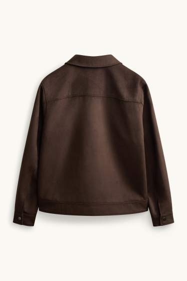 Uomo - Giacca - similpelle scamosciata - marrone