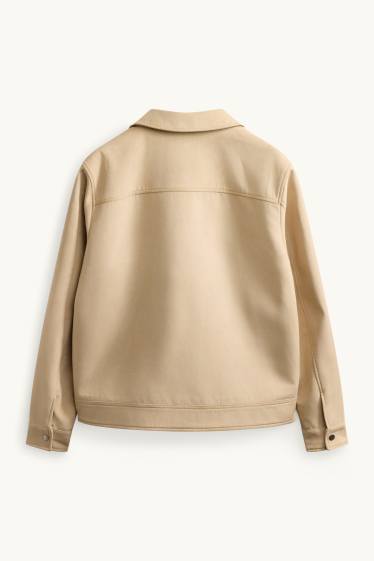 Hommes - Veste - faux suède - beige