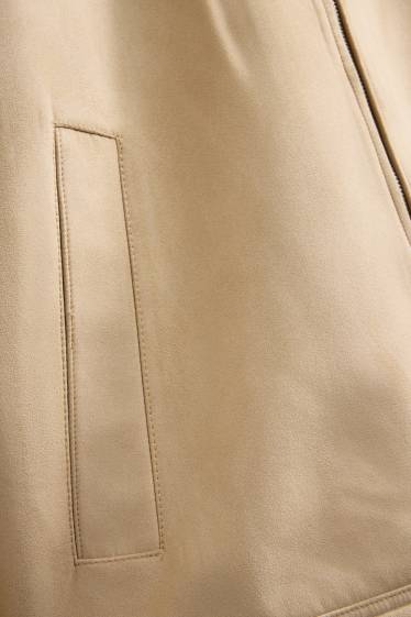 Hommes - Veste - faux suède - beige