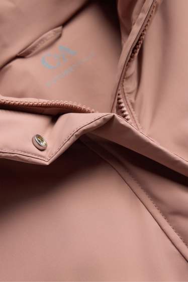 Dona - Jaqueta tècnica amb caputxa - folrada - impermeable - rosa pastel