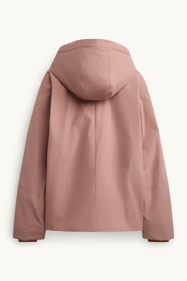 Dona - Jaqueta tècnica amb caputxa - folrada - impermeable - rosa pastel