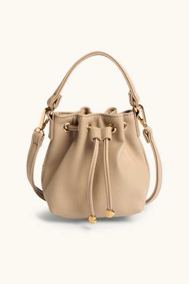 Children Girls - Crossbody bag - faux leather - beige / gold