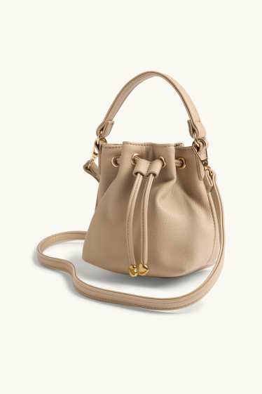 Children Girls - Crossbody bag - faux leather - beige / gold