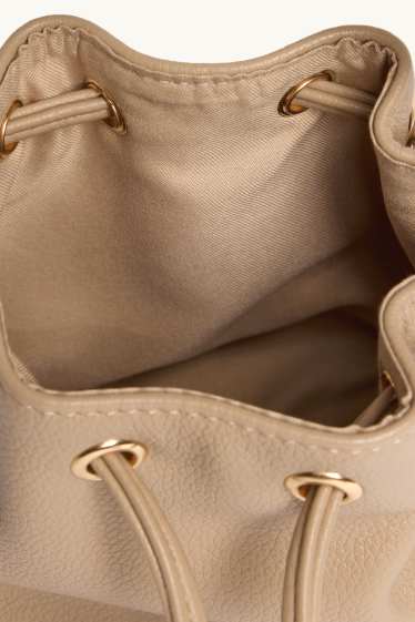 Children Girls - Crossbody bag - faux leather - beige / gold