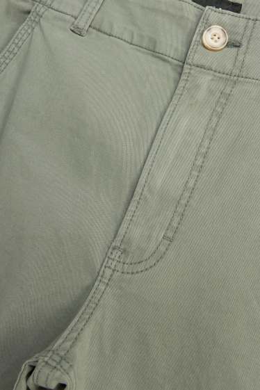Men - Cargo trousers - light green