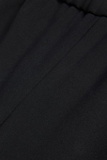 Femmes - Pantalon de bureau - mid waist - wide leg - noir