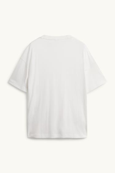 Damen - T-Shirt - Regular Fit - schneeweiß