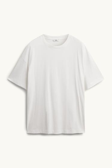 Damen - T-Shirt - Regular Fit - schneeweiß