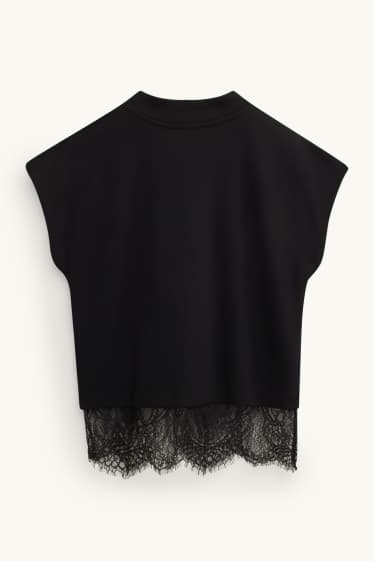 Damen - T-Shirt - Regular Fit - schwarz