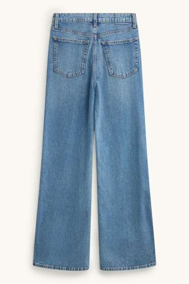 Damen - Wide Leg Jeans - High Waist - jeansblau