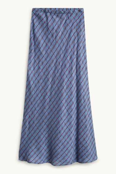 Women - Skirt - patterned - blue