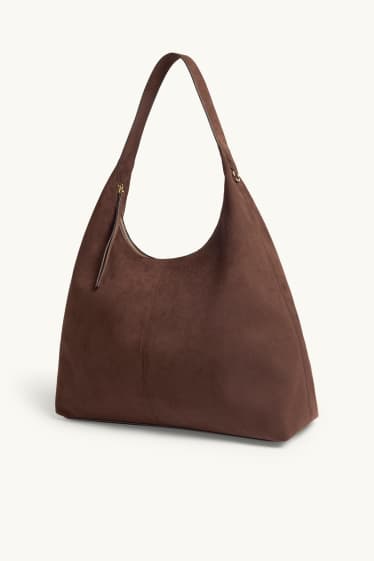 Femmes - Grand cabas - matière synthétique - marron