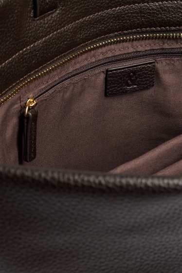 Donna - Shopper grande - similpelle - marrone scuro