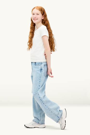 Kinder Mädchen - Baggy Jeans - blau