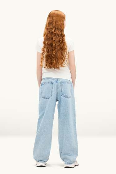 Kinder Mädchen - Baggy Jeans - blau