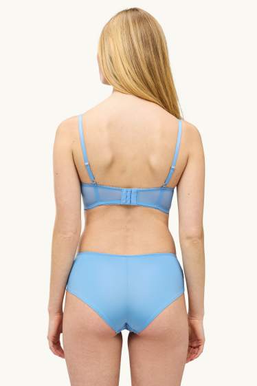 Donna - Reggiseno con ferretti - DEMI - imbottito - blu