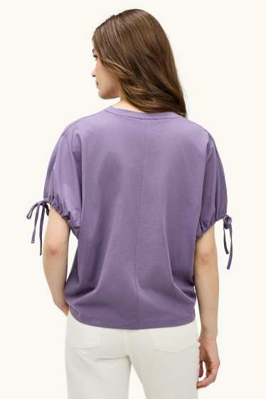 Femmes - T-shirt - relaxed fit - violet