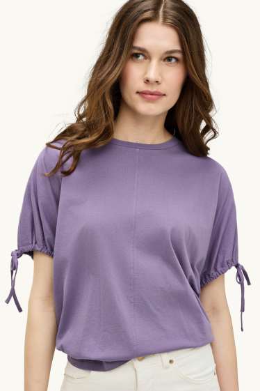 Femmes - T-shirt - relaxed fit - violet