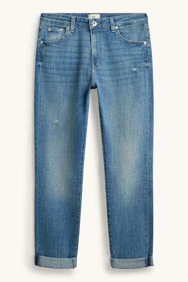 Damen - Boyfriend Jeans - Mid Waist - jeansblau