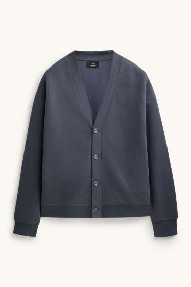 Herren - Strickjacke  - dunkelgrau
