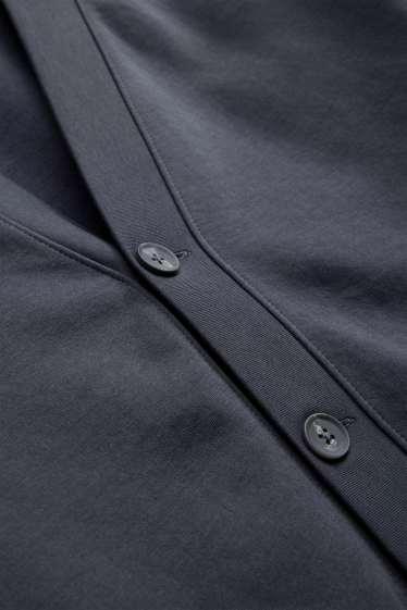 Herren - Strickjacke  - dunkelgrau