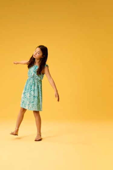 Kinderen: meisjes - Jurk - turquoise