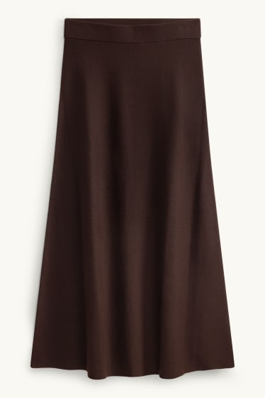 Femmes - Jupe de maille - marron foncé