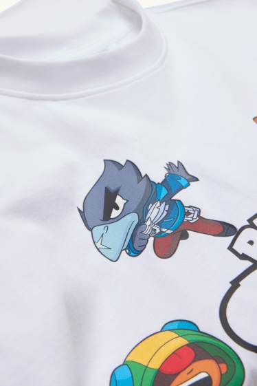 Kinder Jungen - Brawl Stars - Kurzarmshirt - weiss