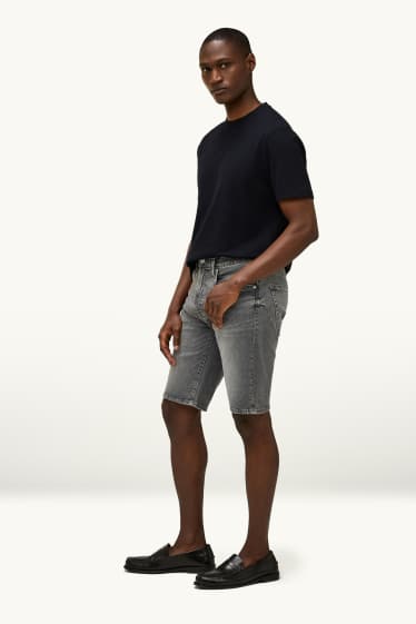 Herren - Jeans-Shorts - dunkeljeansgrau