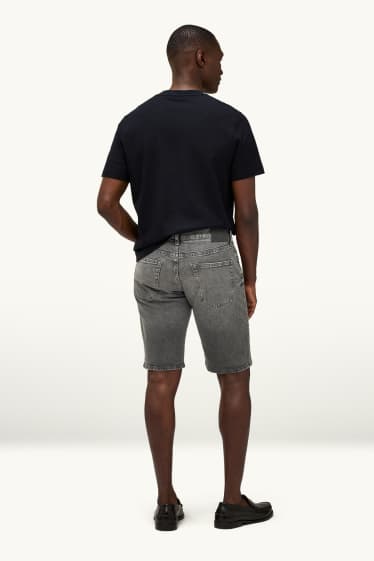 Herren - Jeans-Shorts - dunkeljeansgrau