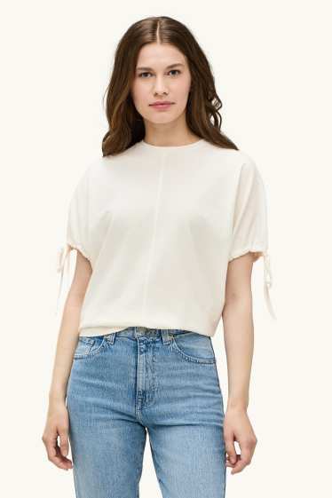 Femmes - T-shirt - relaxed fit - blanc