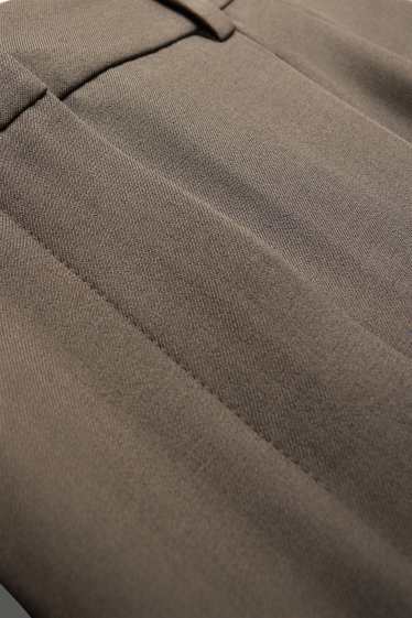 Women - Business trousers - high waist - regular fit - taupe