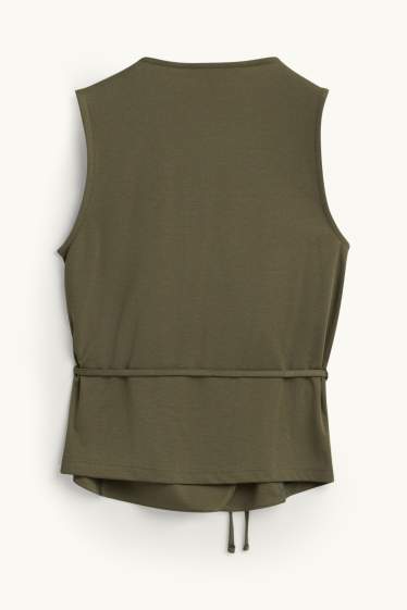 Mujer - Top - verde oscuro
