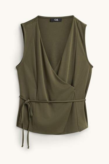 Mujer - Top - verde oscuro