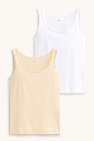 Dames - Set van 2 - top - wit