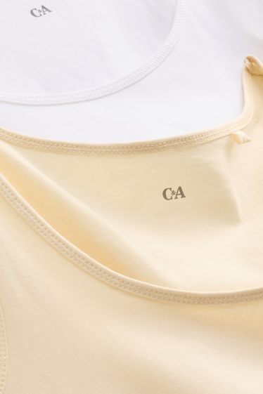 Dames - Set van 2 - top - wit