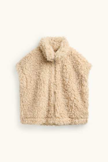 Dames - Omkeerbaar vest - beige
