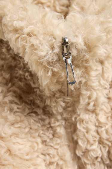 Dames - Omkeerbaar vest - beige