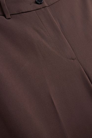 Damen - Stoffhose - Mid Waist - Straight Fit - braun