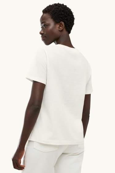 Women - T-shirt - regular fit - white